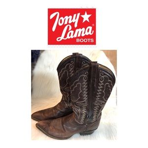 Tony Lama Cowboy Boots Men’s 10